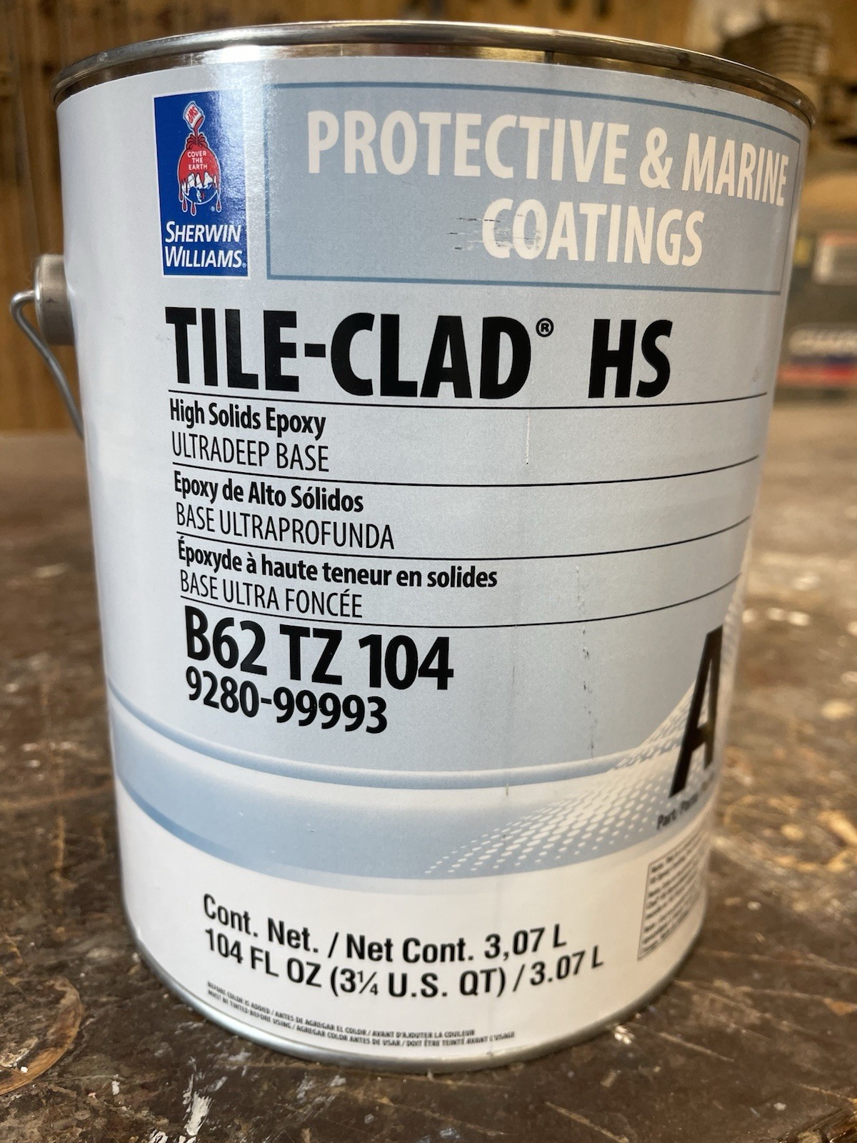 Sherwin Williams Tile Clad HS Part “A” High Solids Industrial Epoxy/ Custom Gold