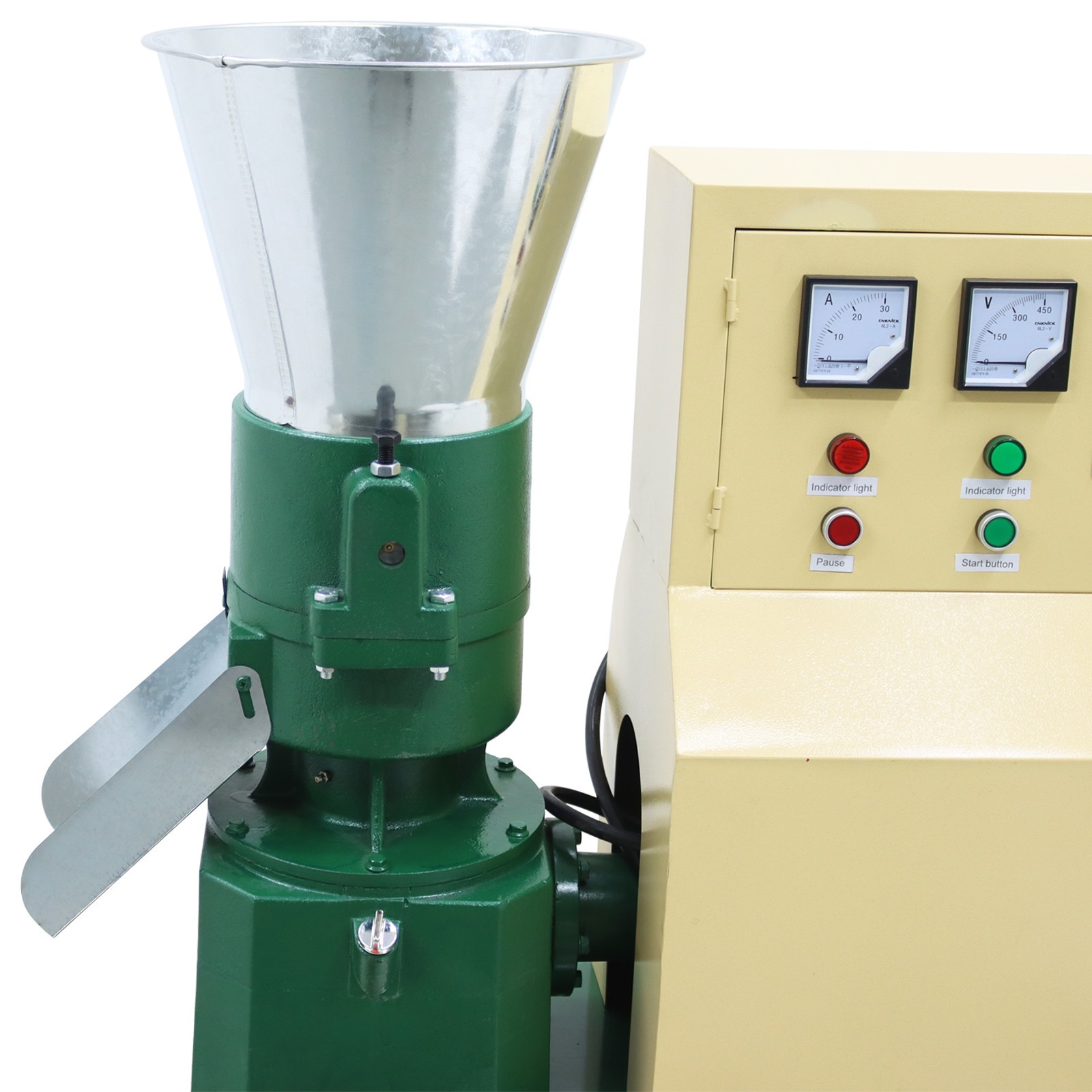 6mm Fram Feed Pellet Mill Machine 2 Rollers Fodder Pelletizer 200-250KG/h 220V