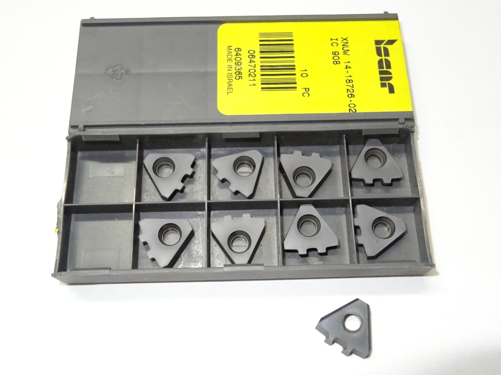 9 pcs ISCAR XNUW 14-18726-02 Grade IC908 Carbide Blank Inserts 6409365 ISRAEL