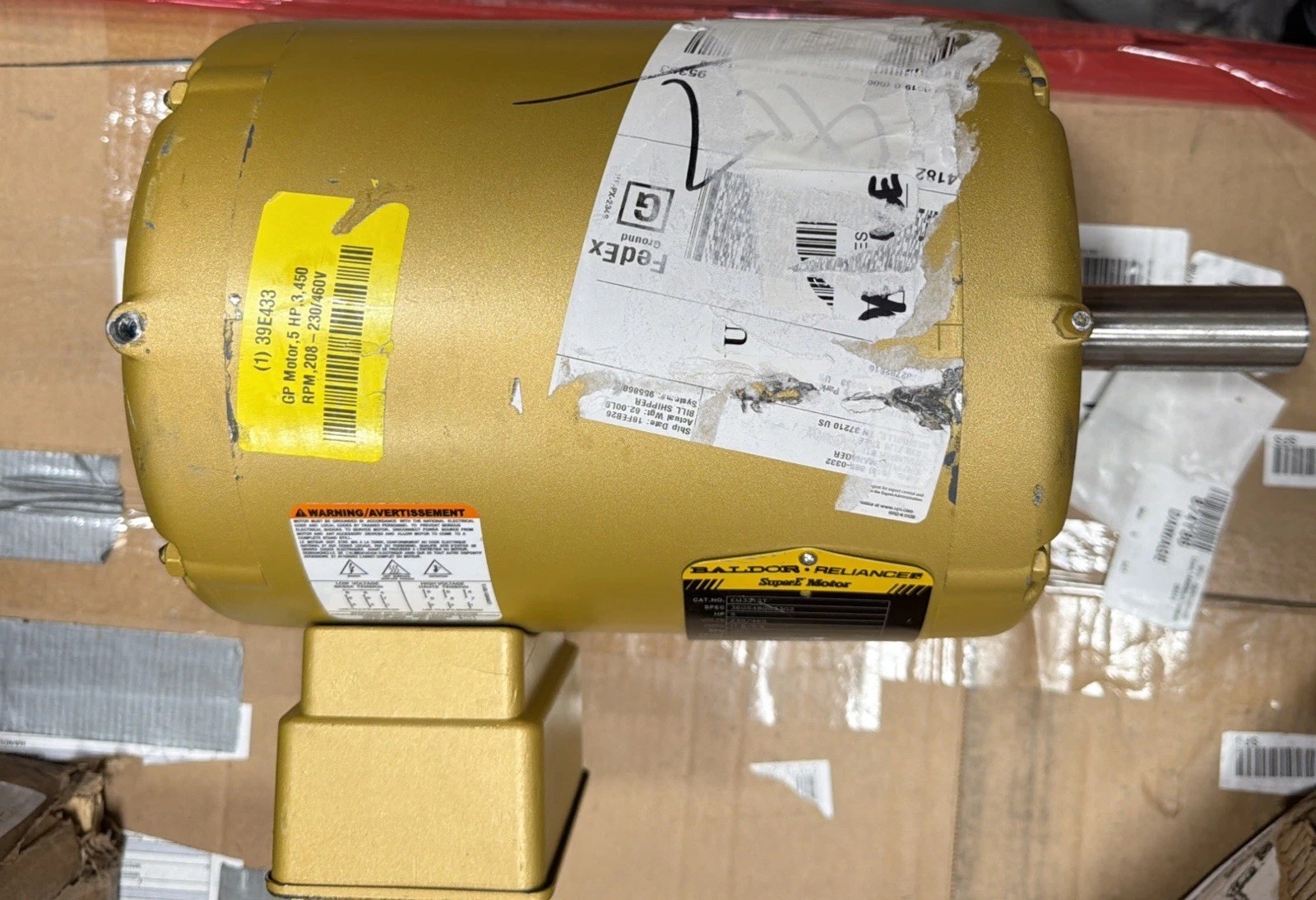 Baldor-Reliance Em3212t Three-Phase General Purpose Motor, 5 Hp, 182T Frame Read