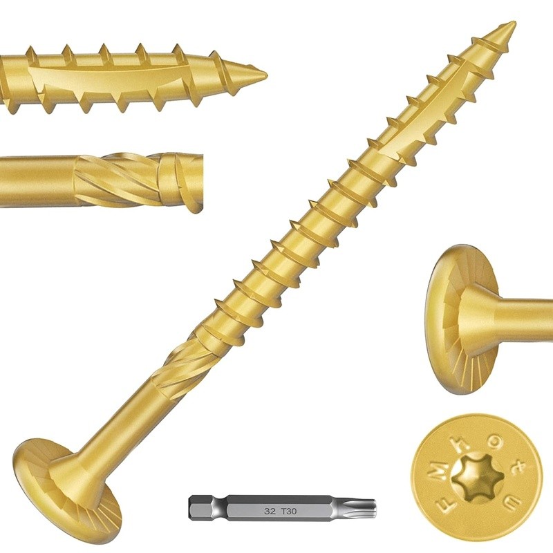 Heavy Duty Wood Screws Rust Resistant Carbon Steel Type 17 Point Fasteners New