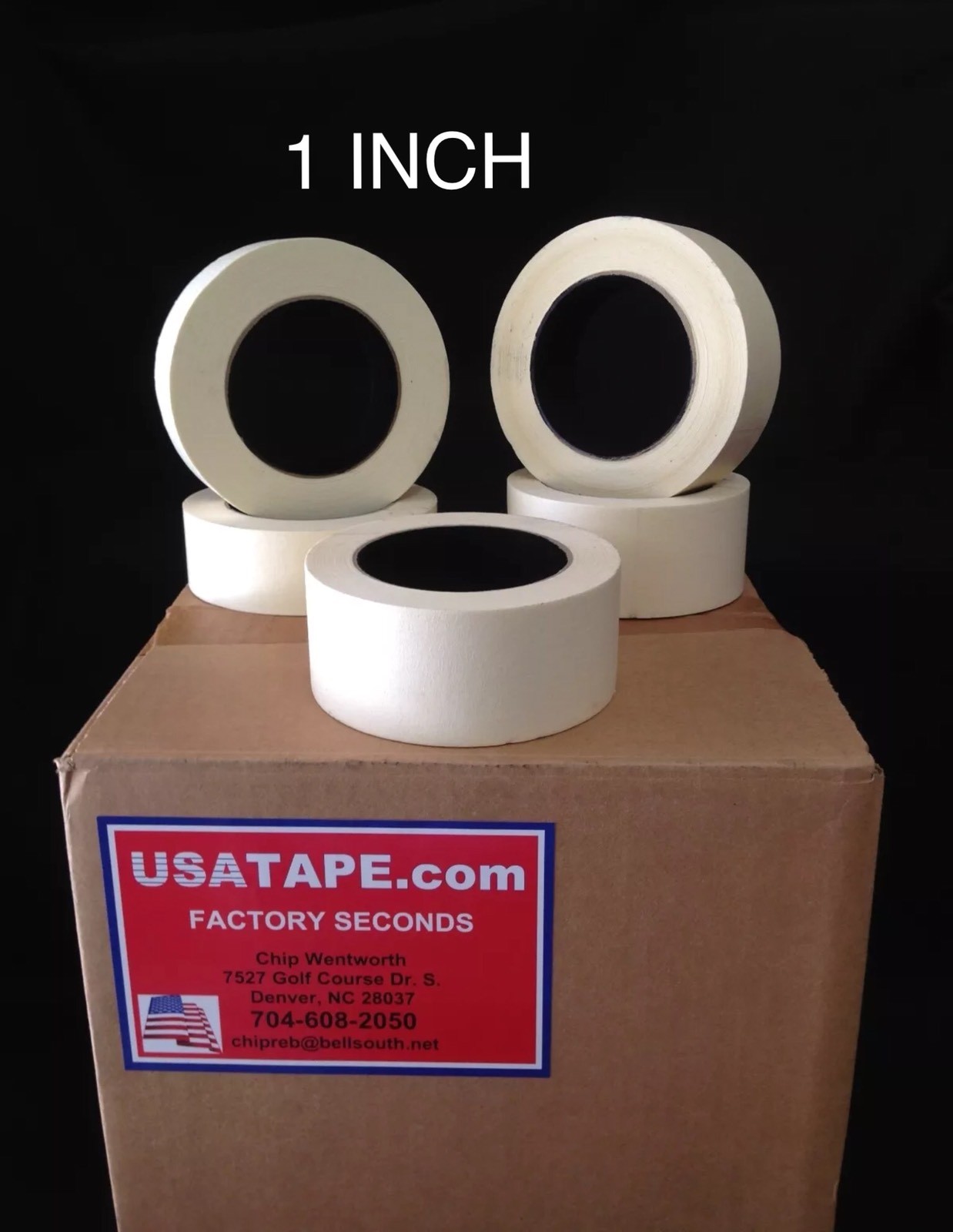 Lot Of 48 Rolls 1″ X 60 Yrds General Purpose Masking Tape MADE IN USA Painters