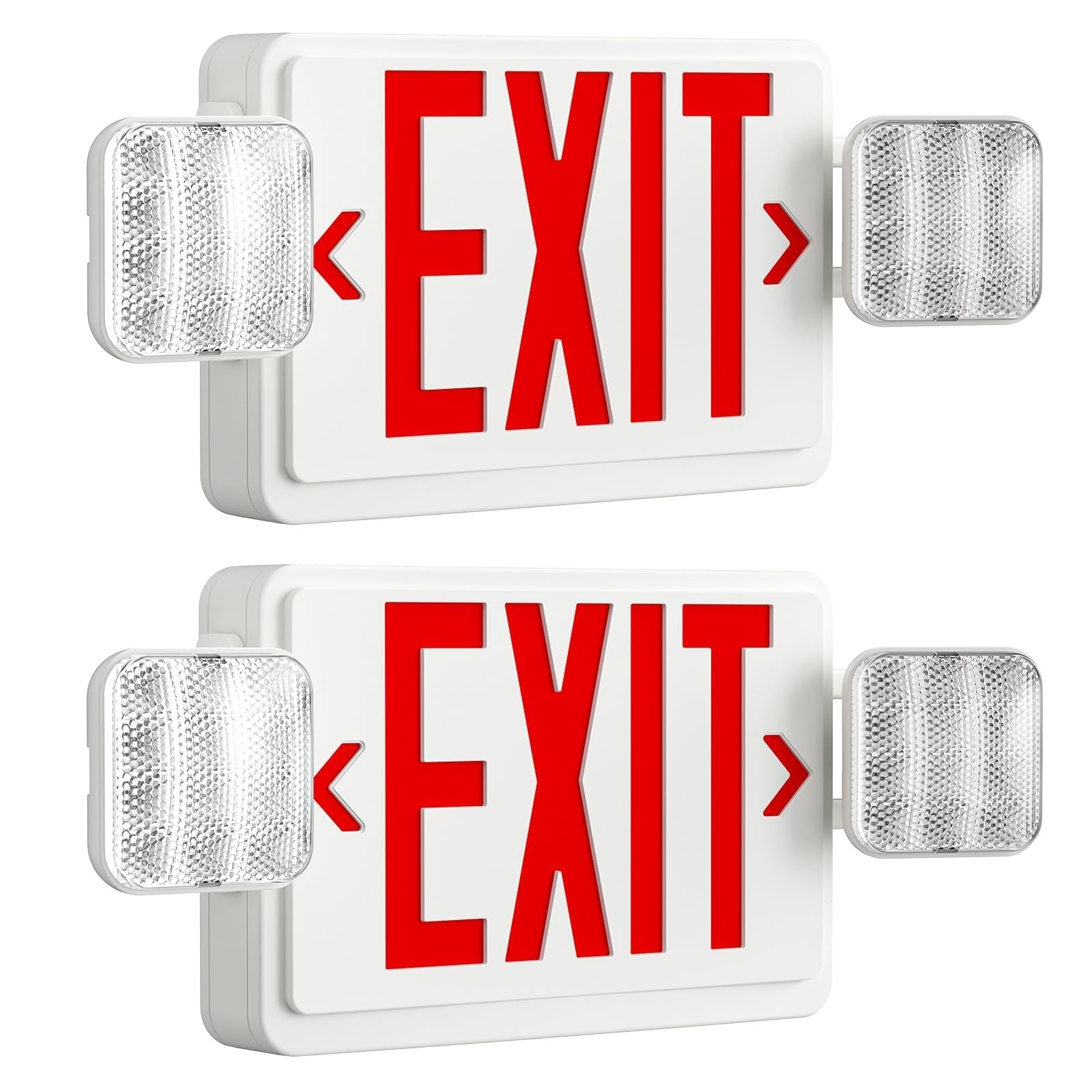 FREELICHT 2 Pack LED Exit Sign with Emergency Lights, Adjustable LED Emergenc…