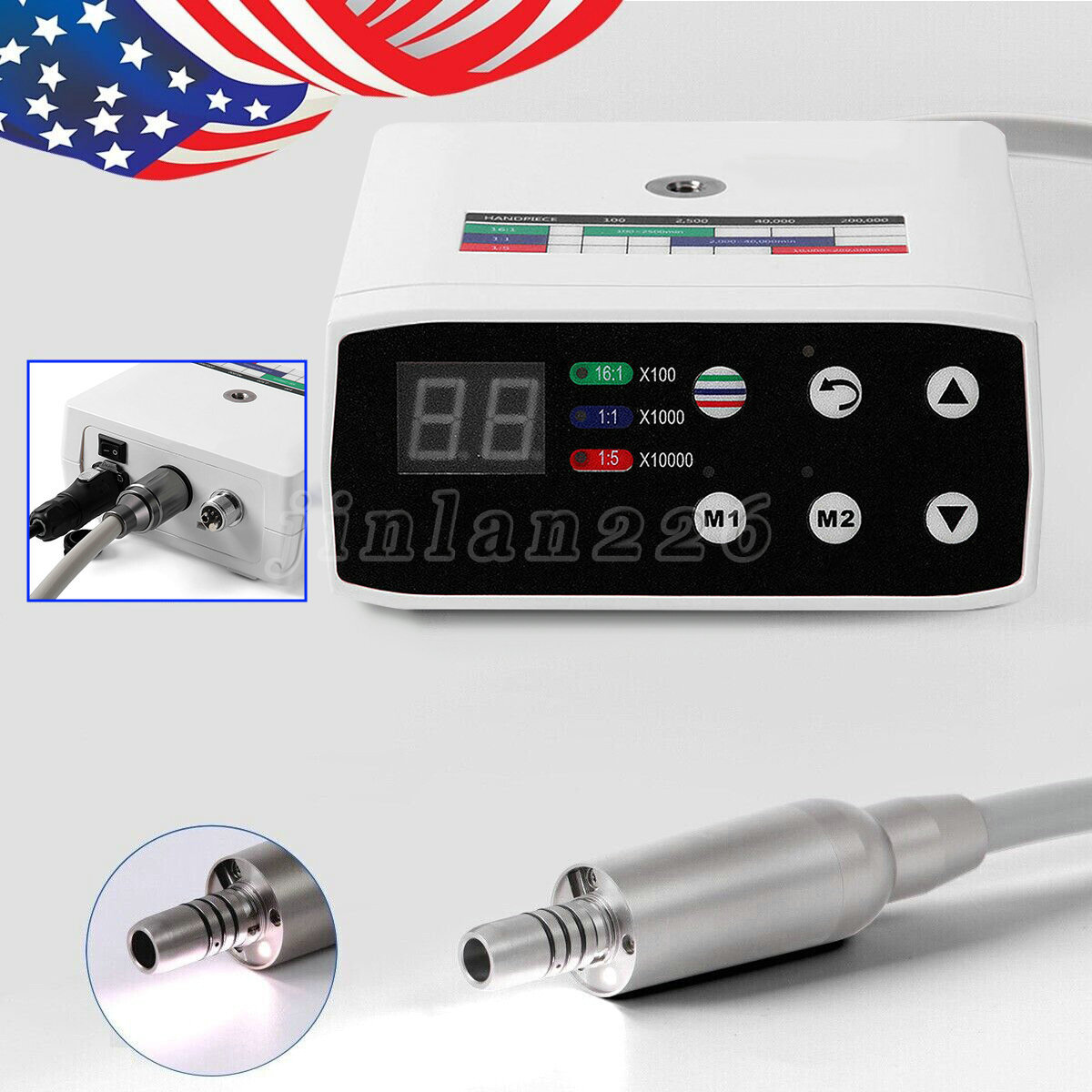 Dental LED Brushless 1:1/1:5/16:1 Electric Micro Motor Internal E-type 4Holes