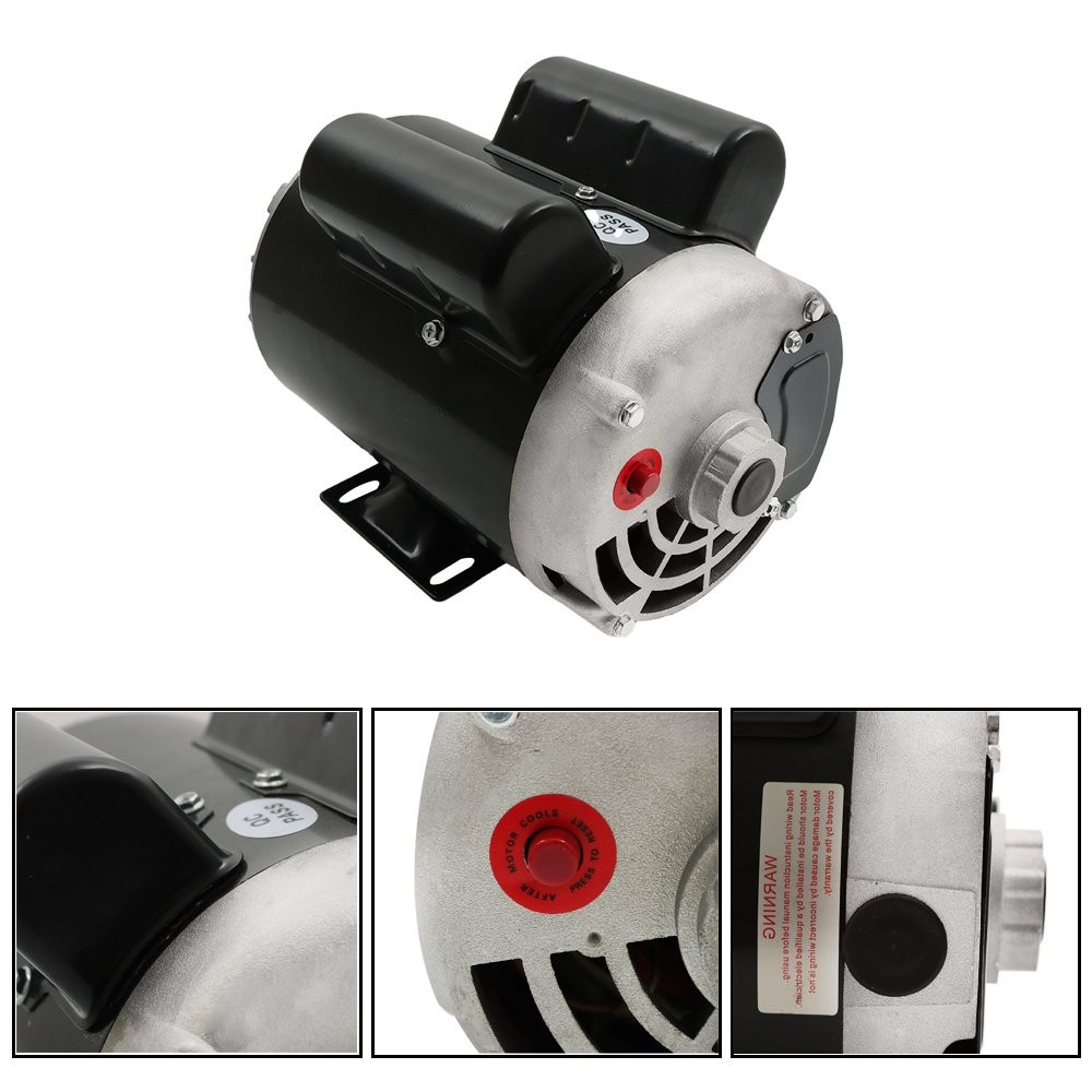 5 HP SPL 1 Phase 3450RPM Electric Air Compressor Duty Motor 56HZ 7/8″ Shaft