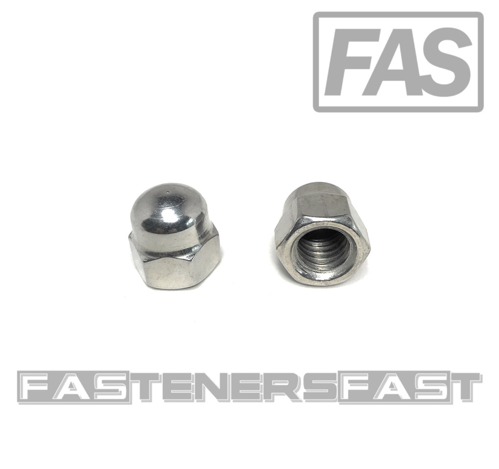(10) 7/16-14 Stainless Steel Hex Acorn Cap Nuts (10 Pieces)