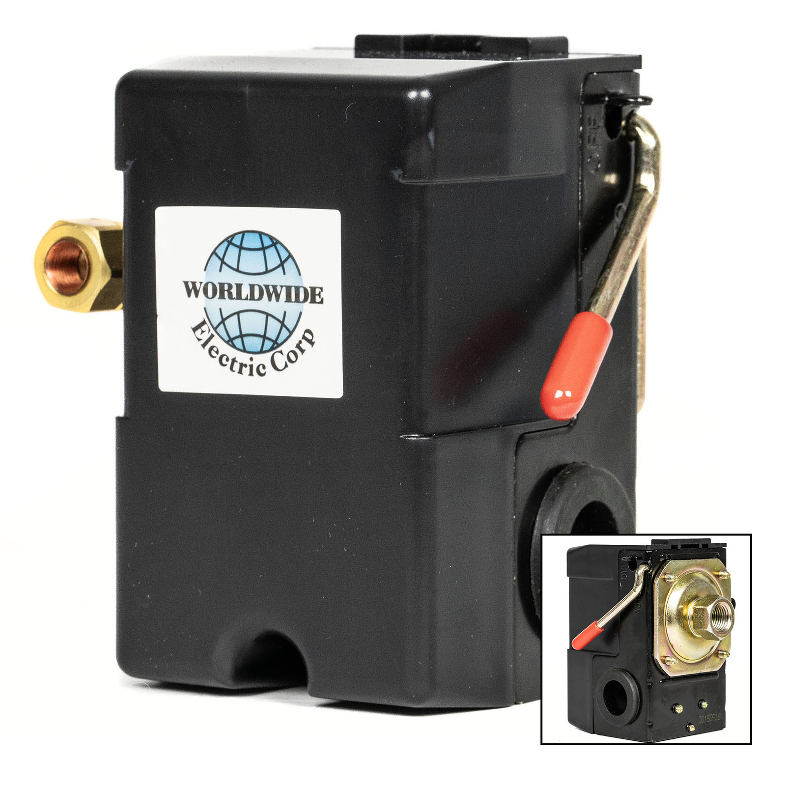 Single Port 95-125 PSI Air Compressor Pressure Switch Control 1/4″ NPT 12 Amp