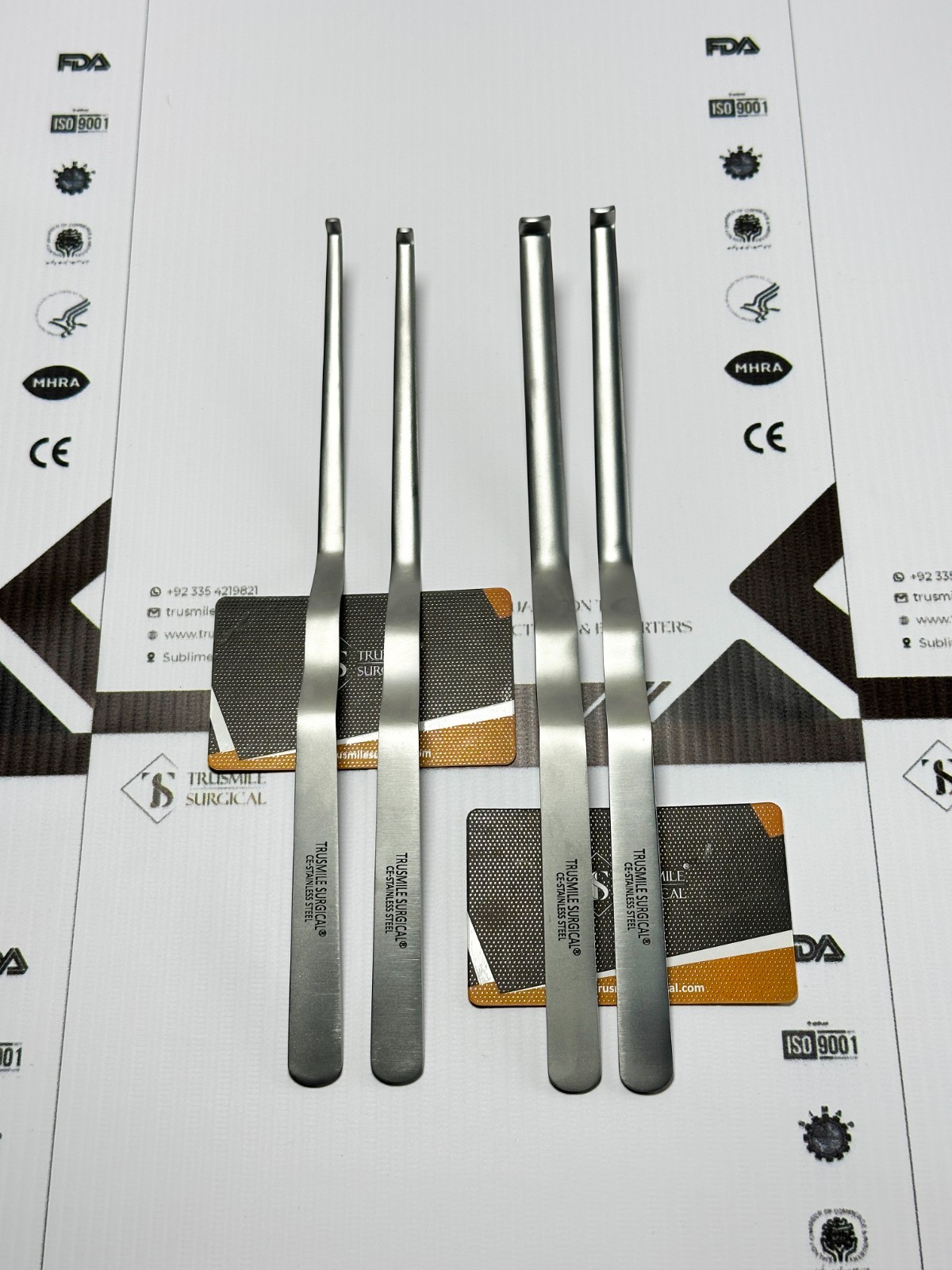 Caspar Nerve Root Retractor Bayonet Shaft 4,6,8,10 mm 4 PCs Set