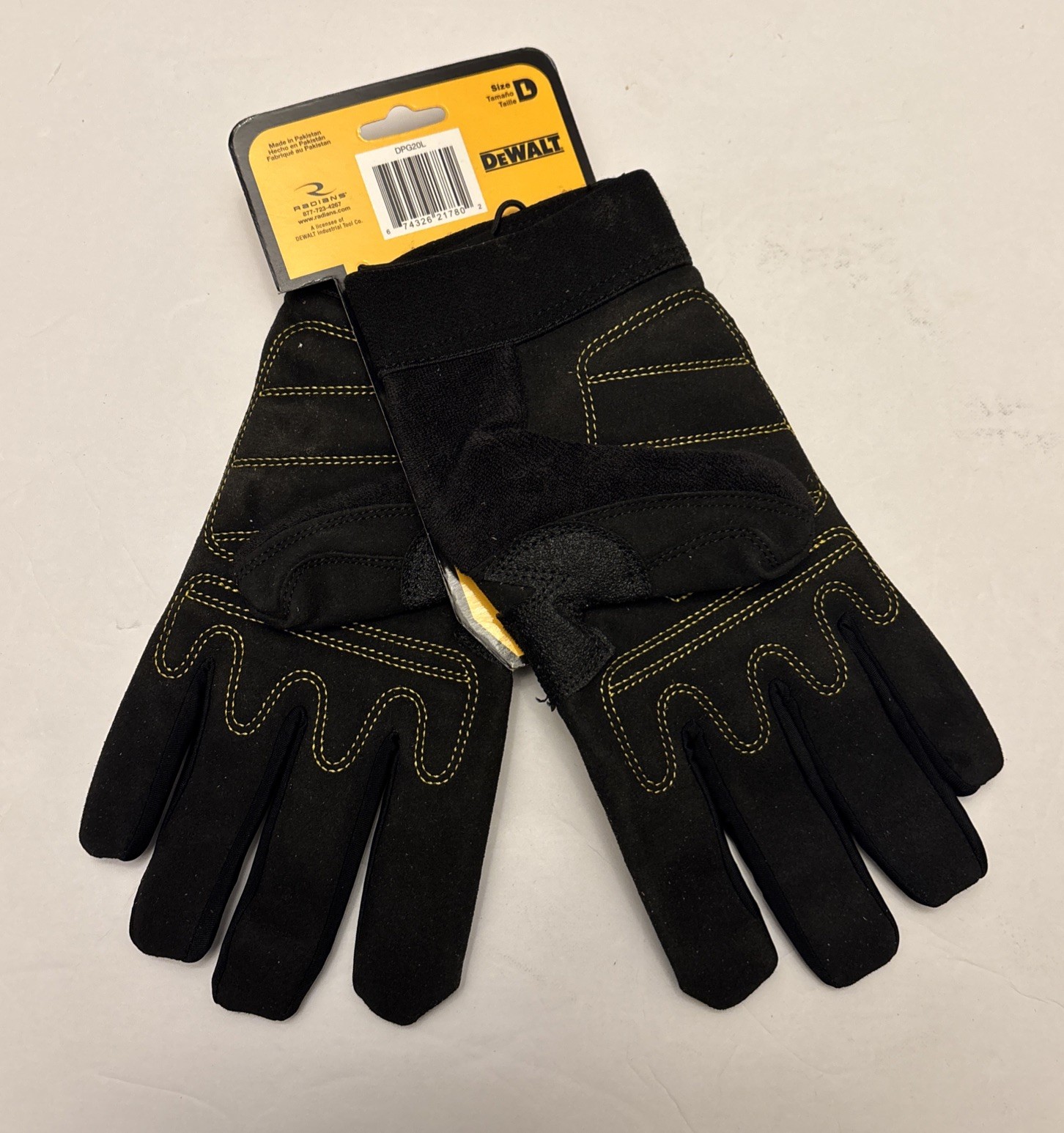 All Purpose Synthetic Leather Palm Spandex Back Wrist Work Glove, L (1)