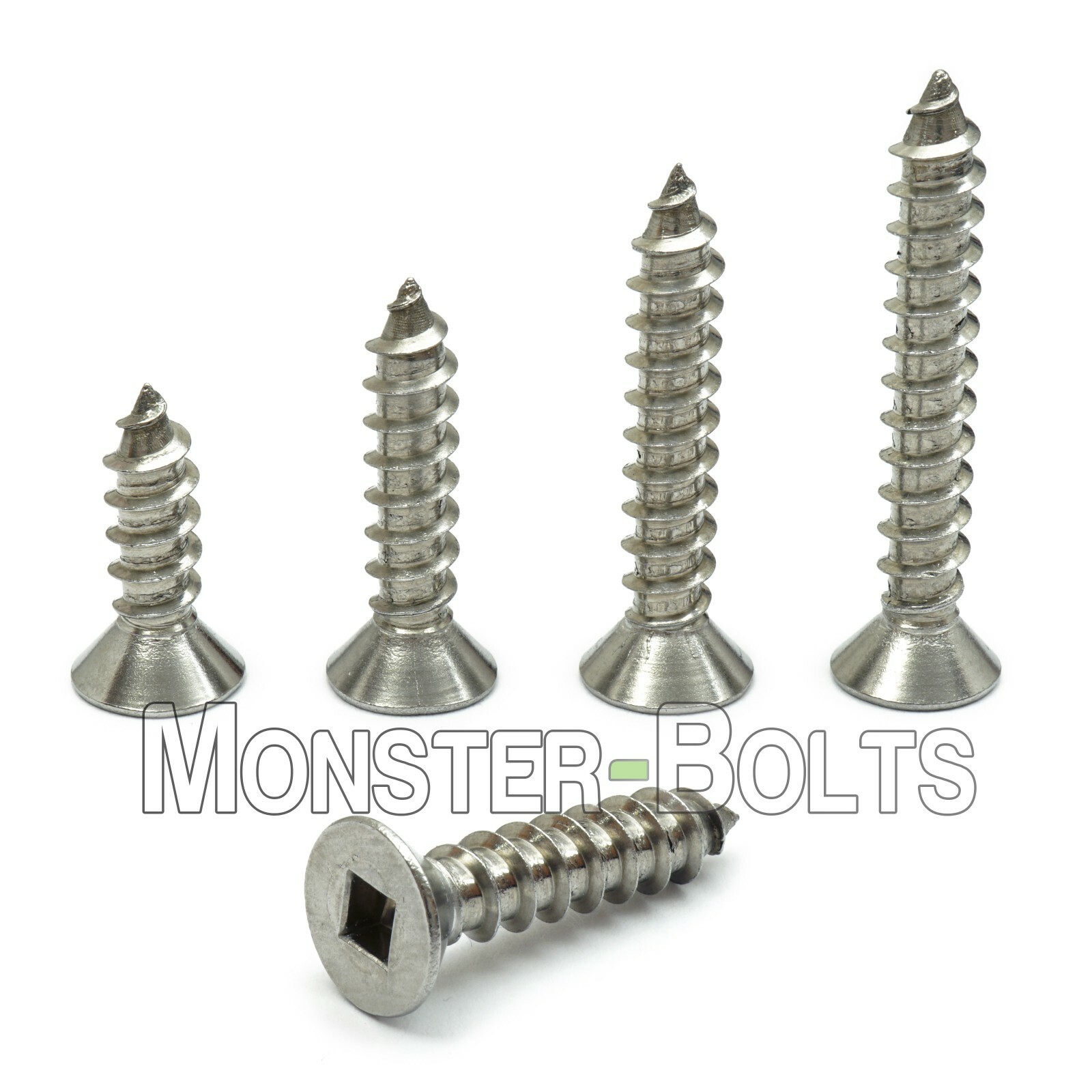 #12 Stainless Steel Square Flat Head Self-Tapping Type A Sheet Metal Screws 18-8