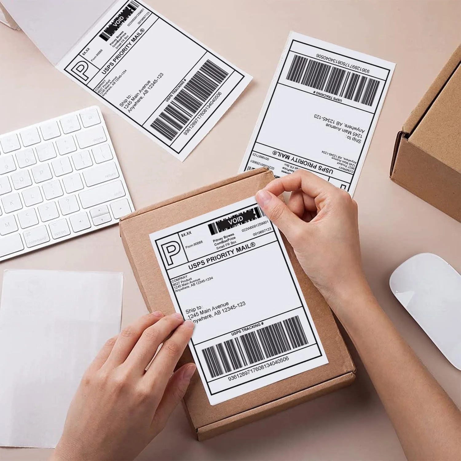 500pcs 4×6 Thermal Shipping Labels–Strong Adhesive,Compatible Printers