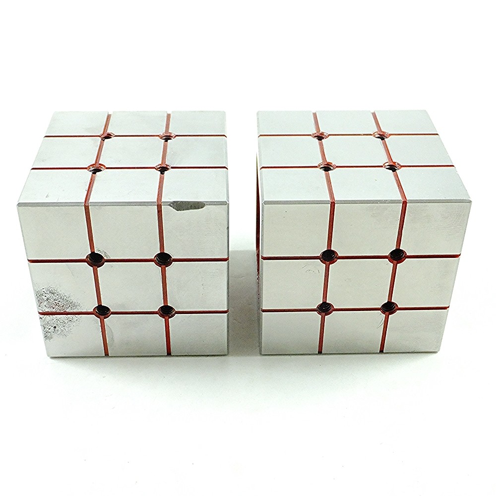 Box Parallel Machinist Set Up/Riser Blocks Matched Pair 3x3x3″ Toolmaker Made