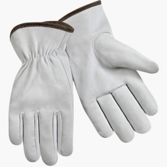 120 pairs Bulk Eco Grade Goat Leather Driver Safety Leather Gloves PPE Size L.