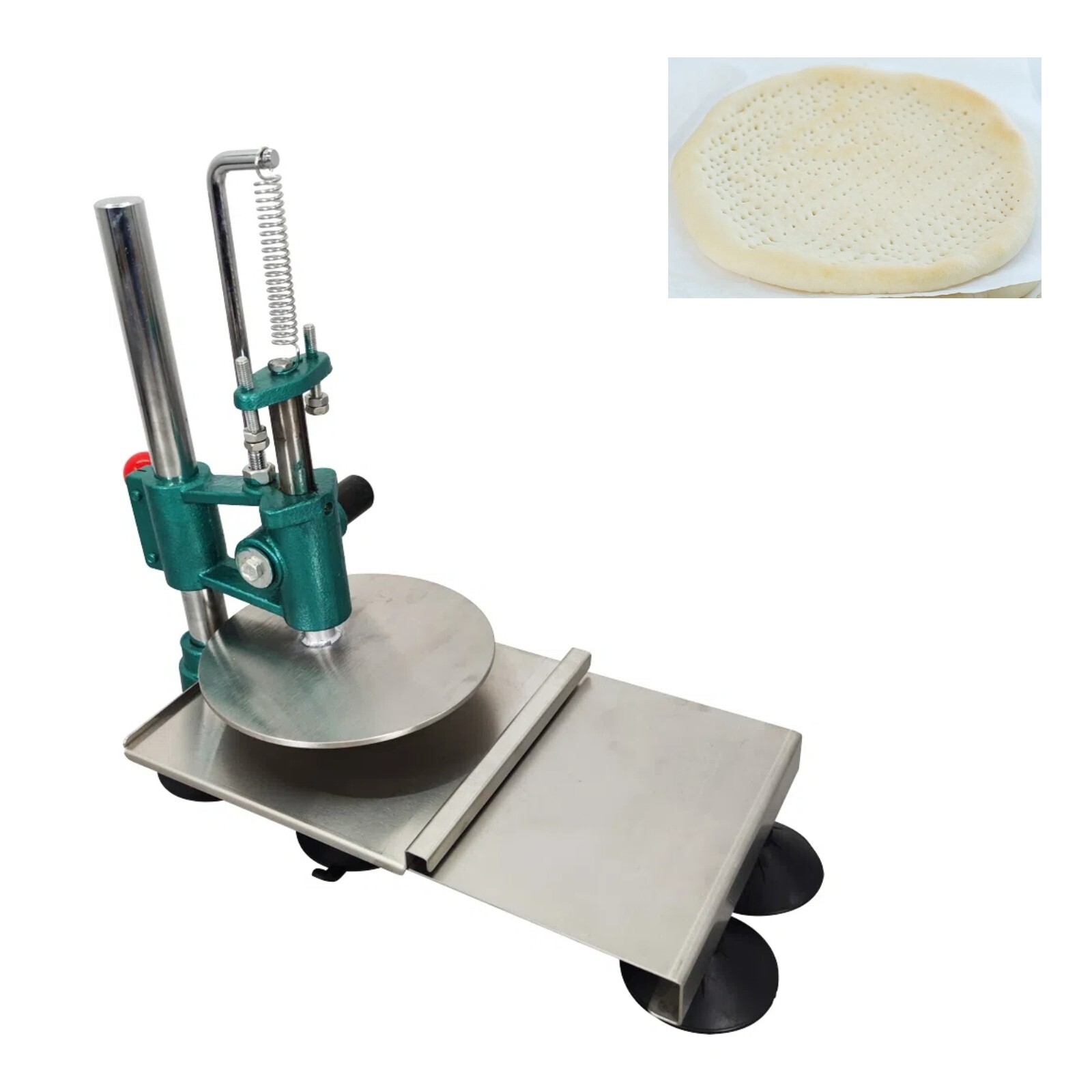 Household Manual Pizza Dough Pancake Press Flatbread Forming Machine 7.8inch 5mm