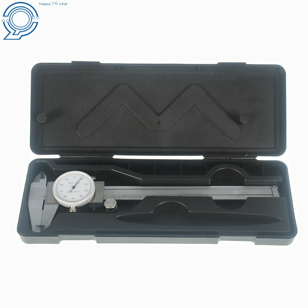 6 Inch Dial Caliper Stainless Steel Shockproof Gauge 0.001″ Of One Inch.