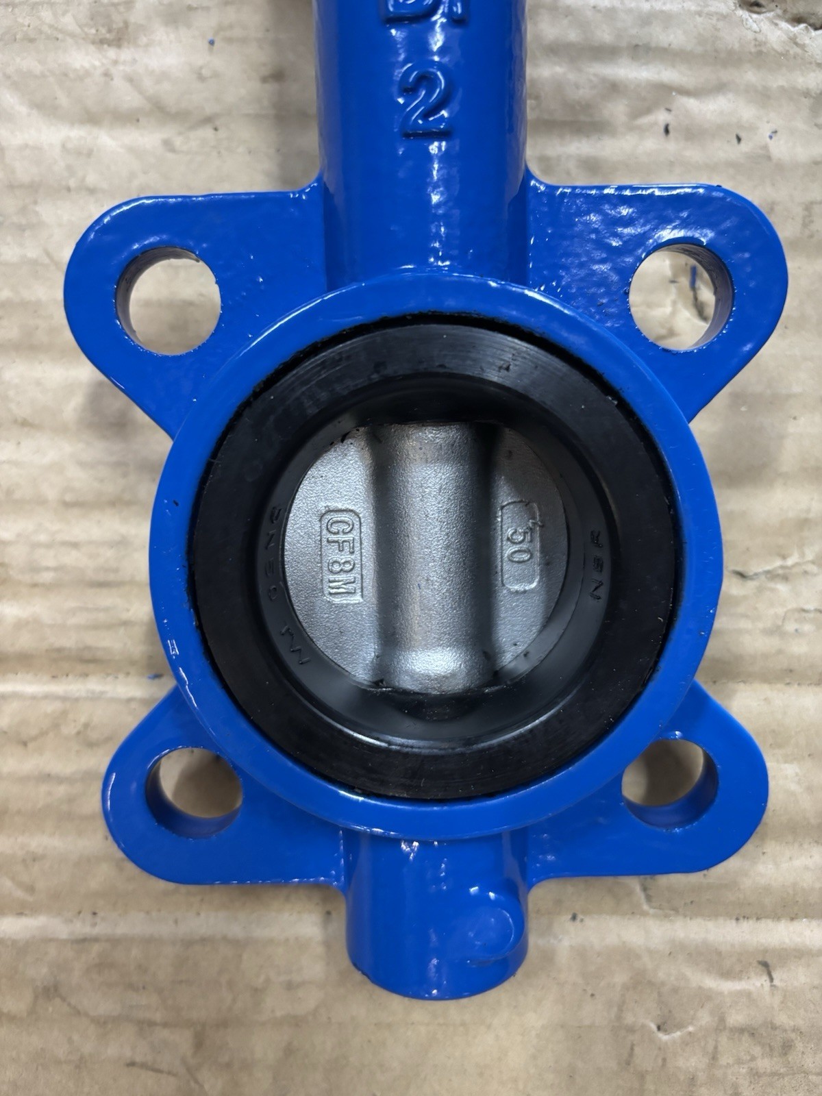2” Butterfly Valve, Wafer, Ductile Iron Body, Stainless Steel Disc, Buna Seat