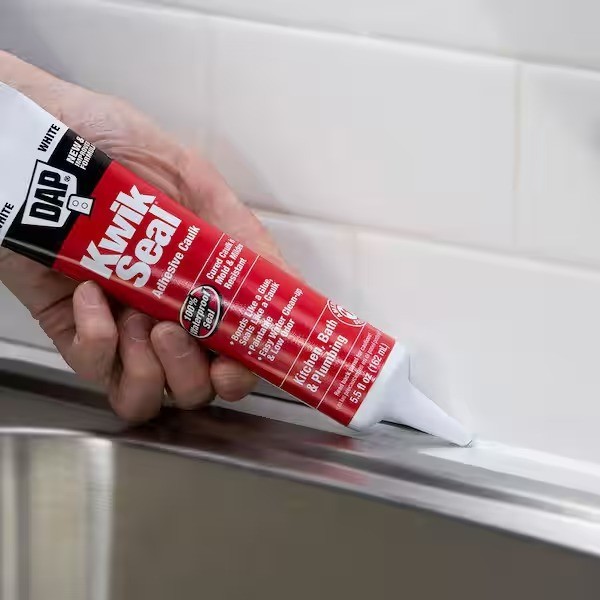 KWIK SEAL White Kitchen Bath Adhesive Caulk 5.5 oz Tub Sink Shower