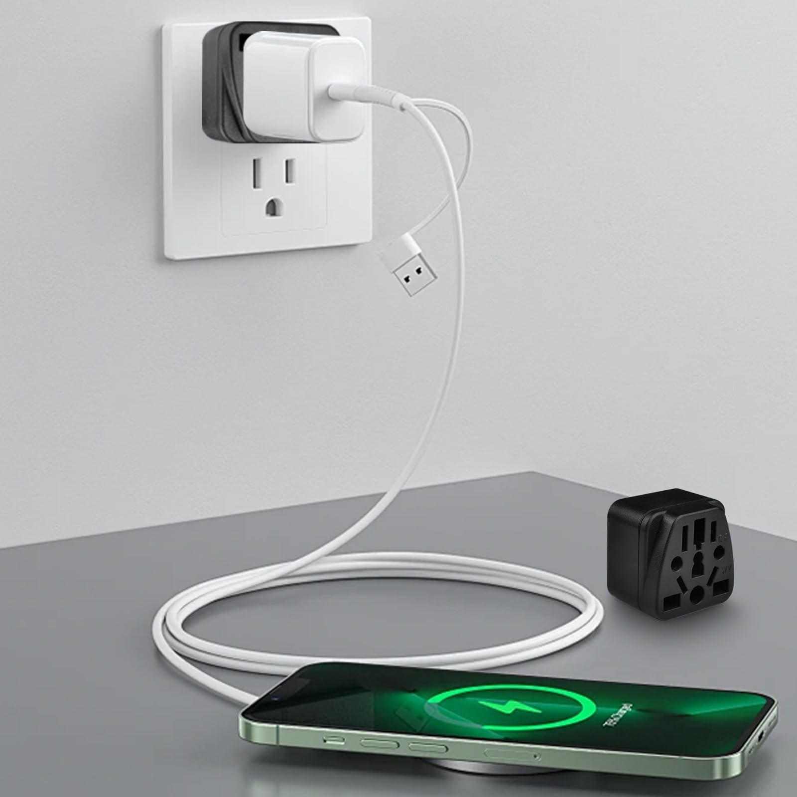European to US Plug Adapter, 2 Pack US Travel Plug Adapter, UK to US Plug Adapte