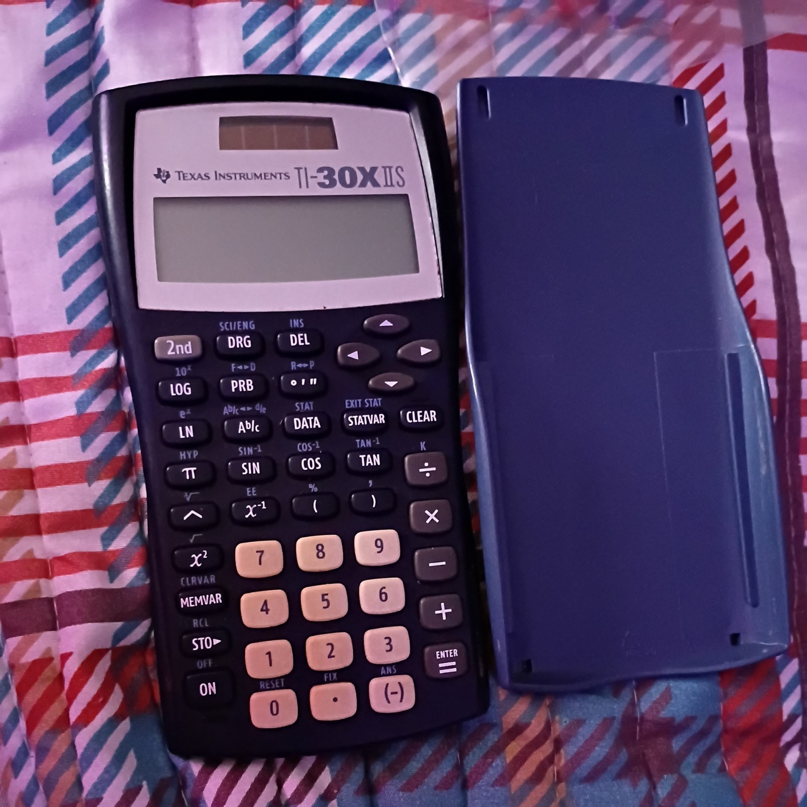 TI-30X IIS Solar Calculators Dark Blue Solar Calculator with case
