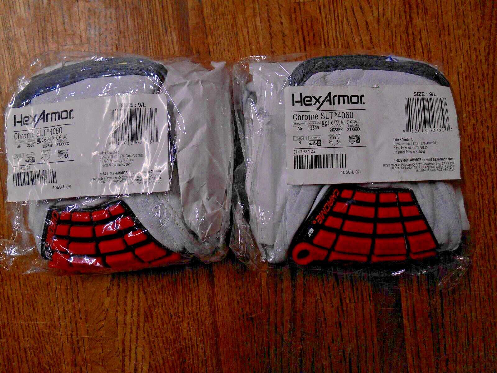 HexArmor Chrome SLT 4060 Cut & Heat-Resistant Impact Gloves (9/L) 2 Pair (NEW)