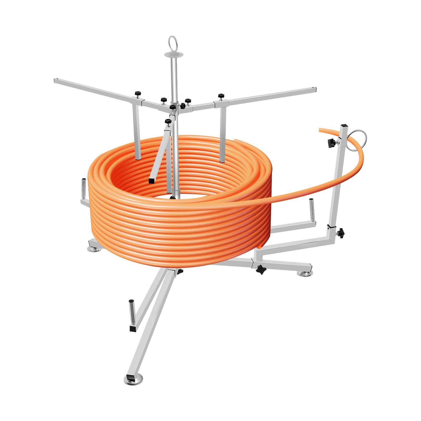 Heavy Duty Adjustable Pipe Reel Dispenser for PEX PERT Pipes with Bag