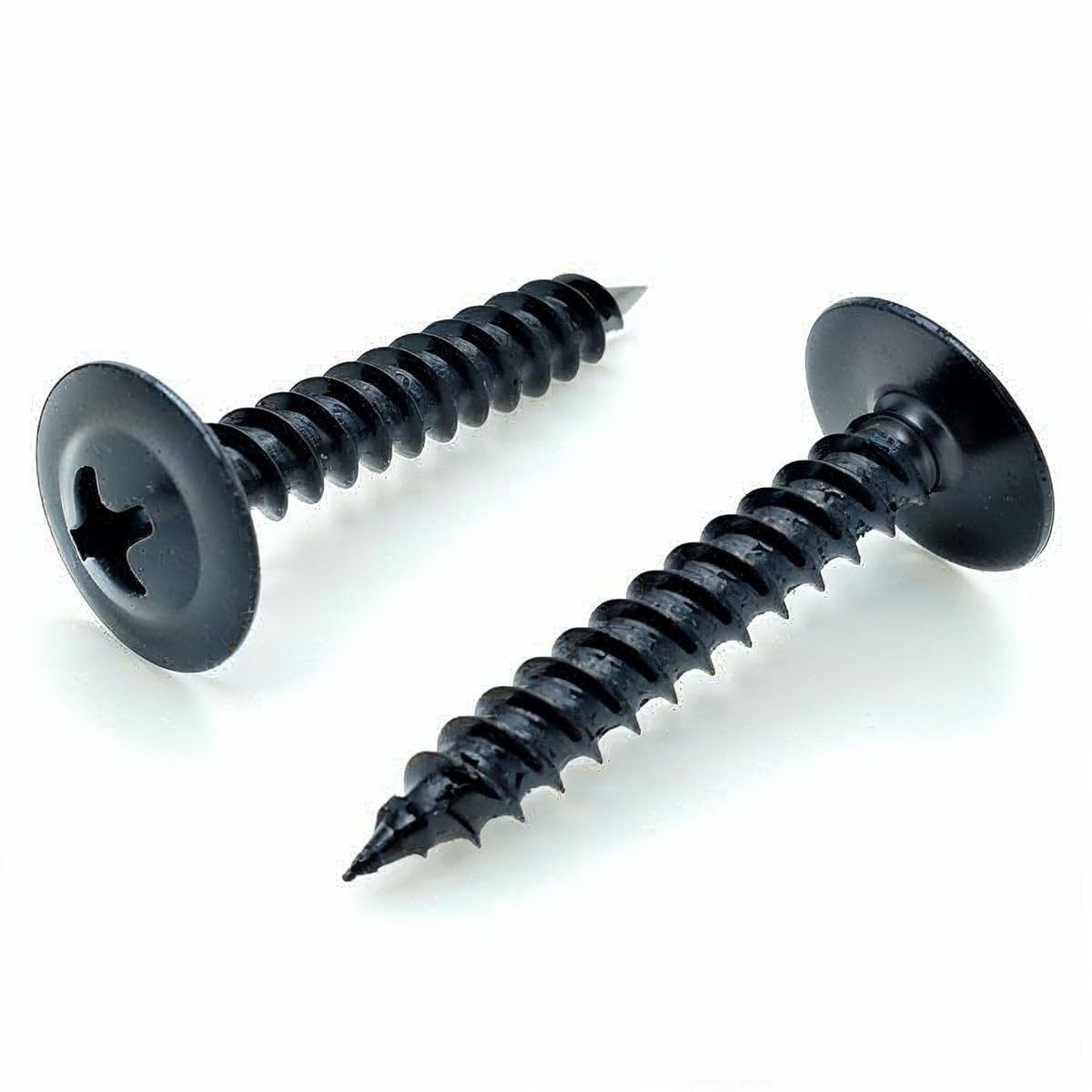 #8 X 1, 100 Qty Black Wood Screws – Phillips Modified Truss Head Wood Screws, Bl