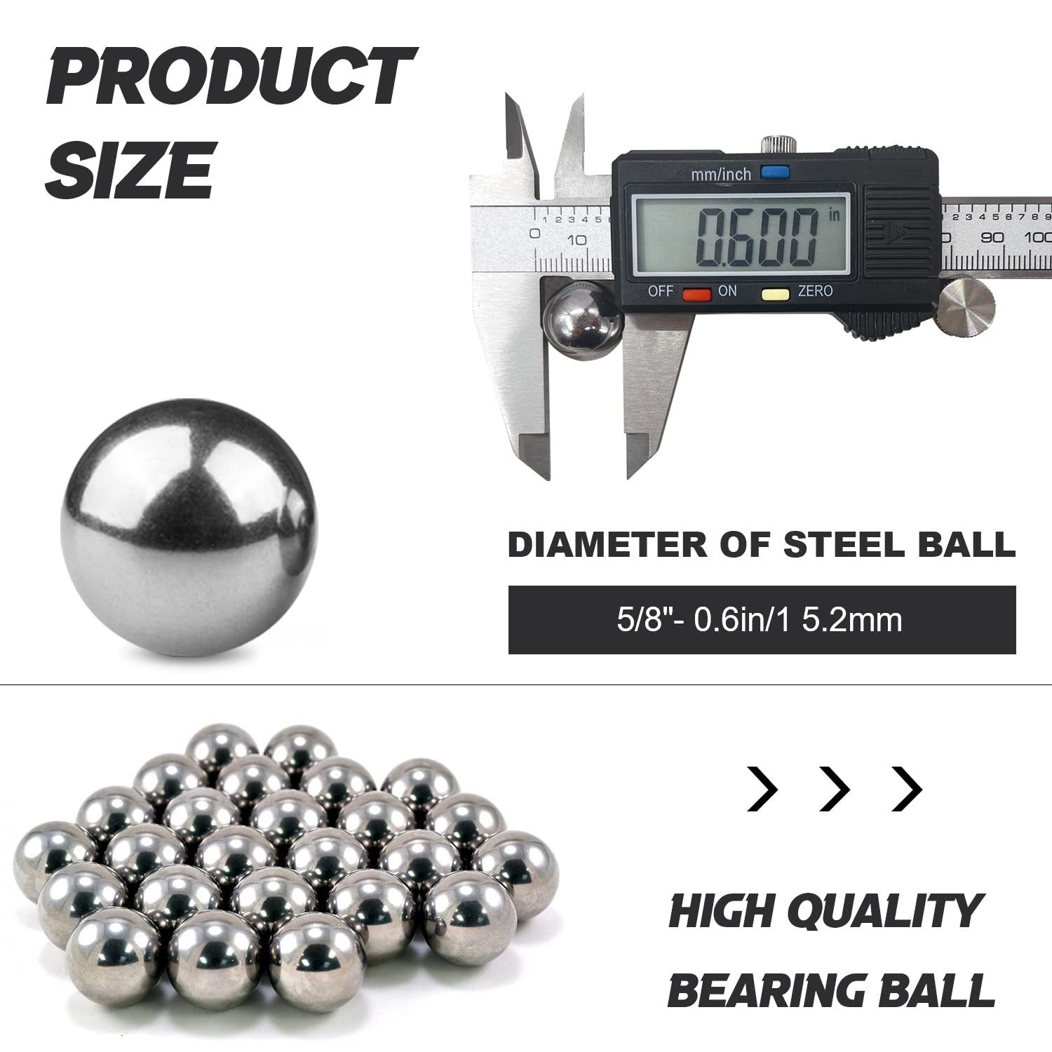100 Pcs Steel Bearing Balls16Mm/0.625″ Precision Chrome Steel Bearing Balls G25