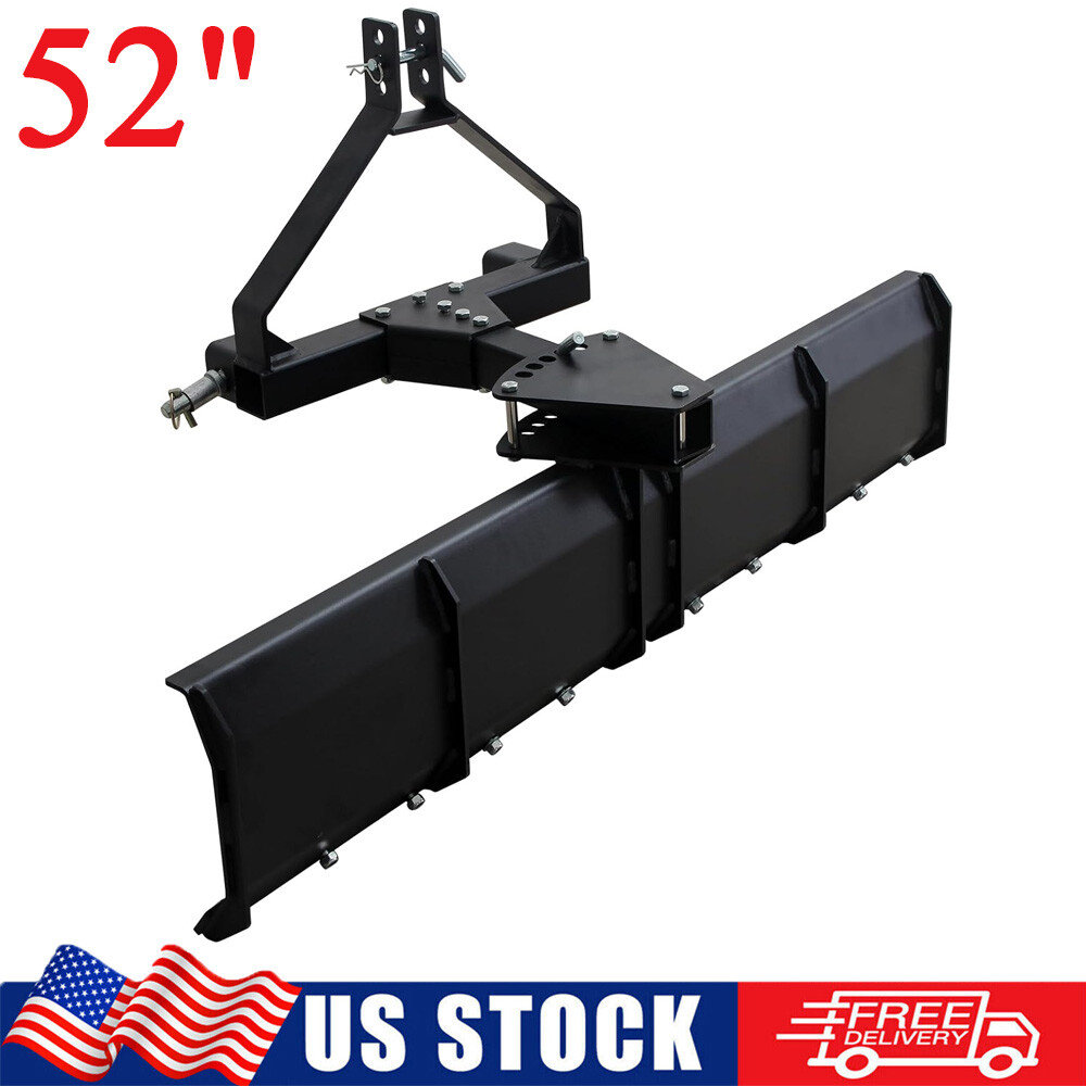 3 Point Rear Grading Blade for Tractor Cat 0/Cat 1 52″ Heavy Duty Steel Scrpaer
