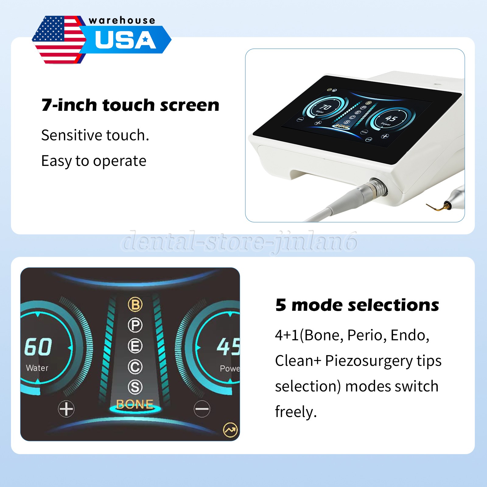 Dental Surgery Piezo Bone Surgery Ultrasonic Bone Cutter With Handpiece Tips