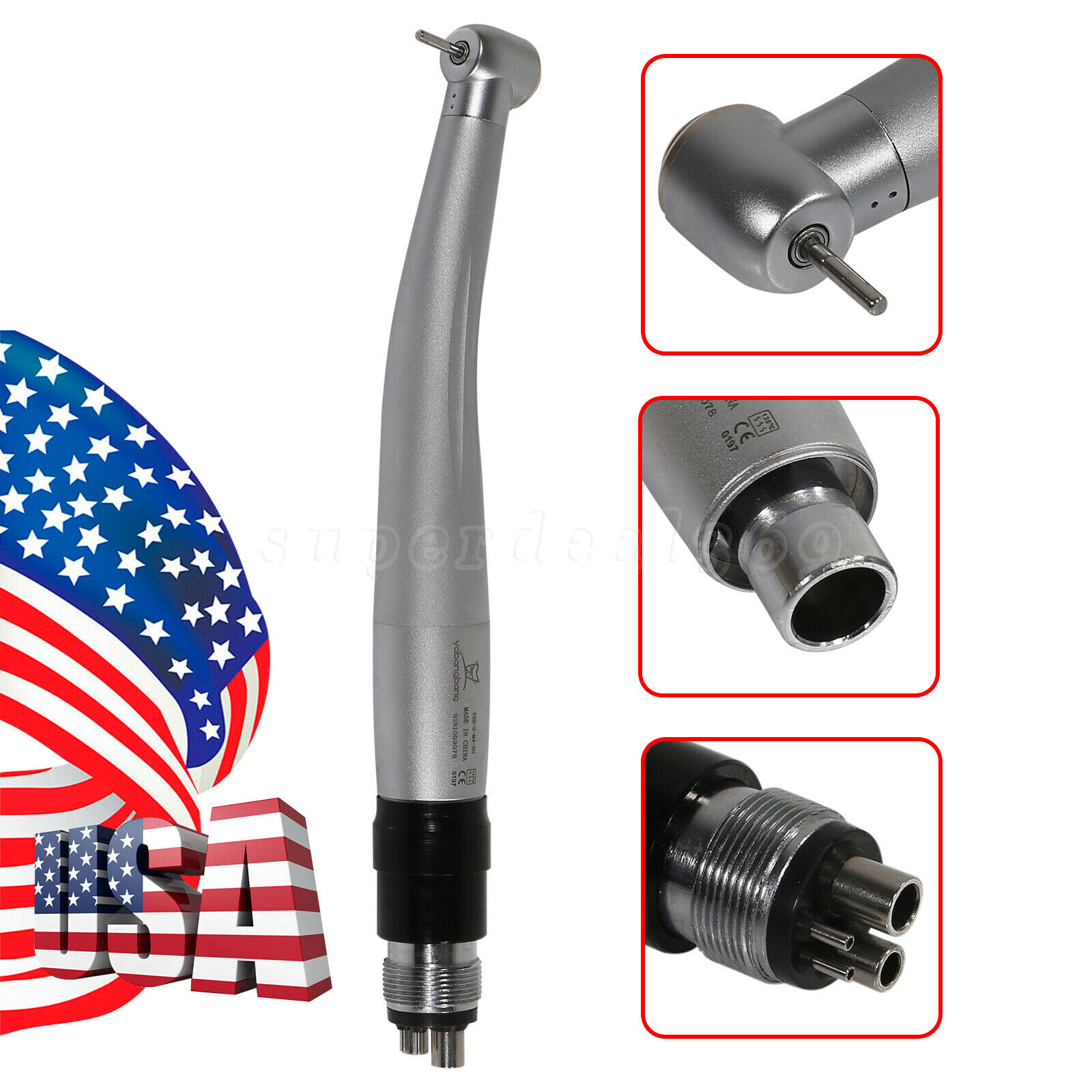 10* NSK STYLE Dental High Speed Turbine Handpiece w/ 4 Hole Quick Coupler YBNK4