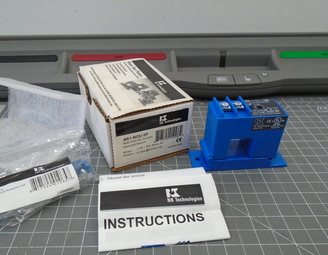 NEW NK Technologies AS1-NOU-SP Split Core AC Current Operated Switch 1.75-150 A