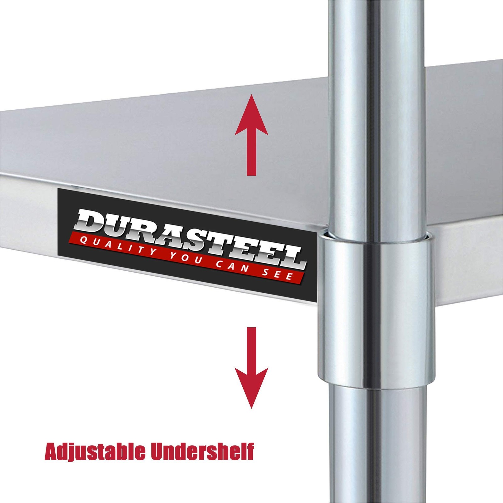 DuraSteel Galvanized Under Shelf for Work Tables Extra Lower Shelf for 24″ x 48″