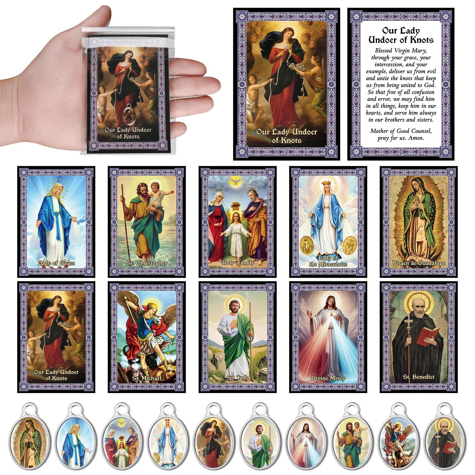Cunno 300 Pcs 100 Sets Catholic 3.94 x 2.76 inches, as shown in the picture