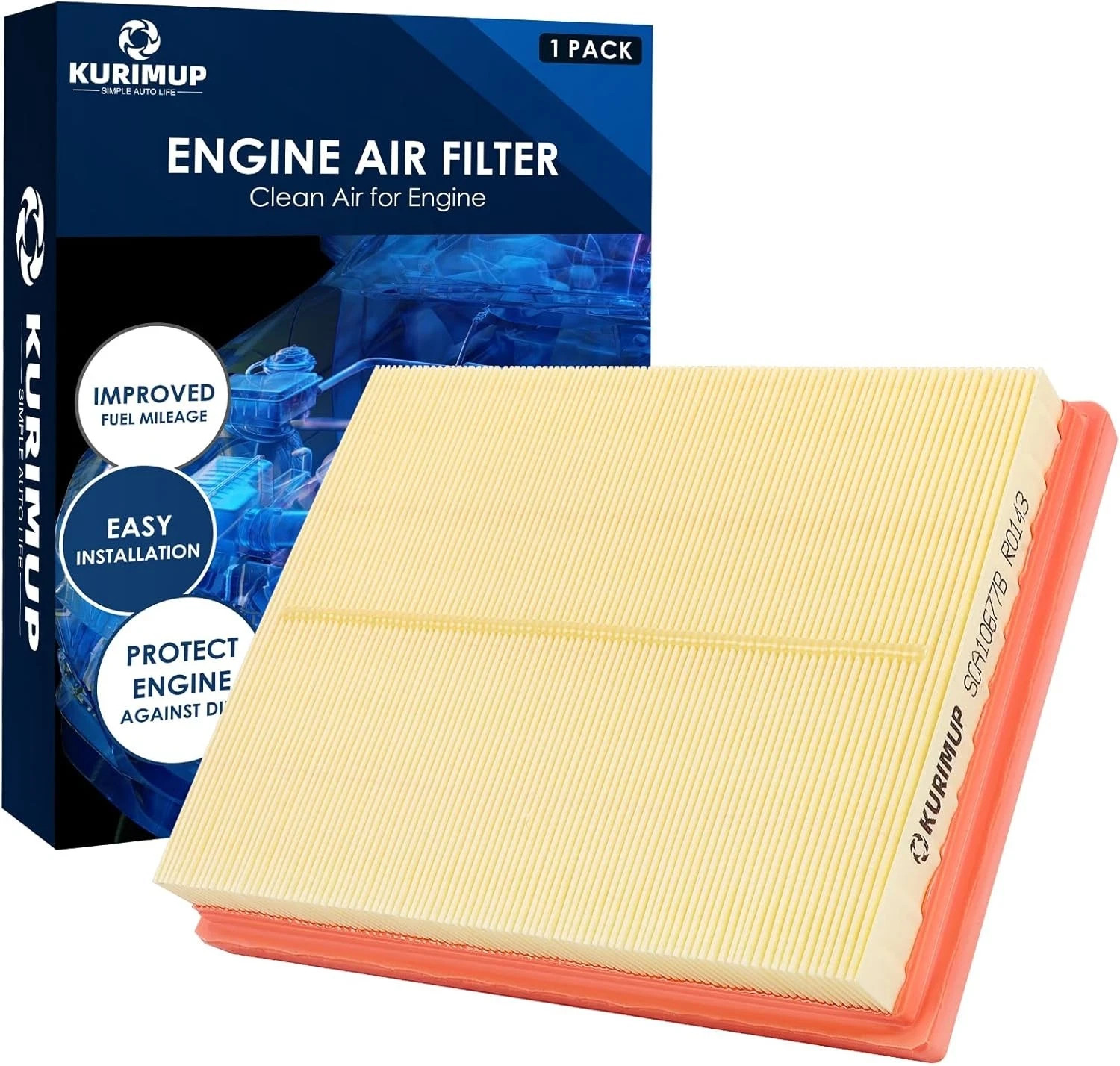 Engine Air Filter, Offers 99% Air Purification, Fit for RAV4(2013-2018), Aval