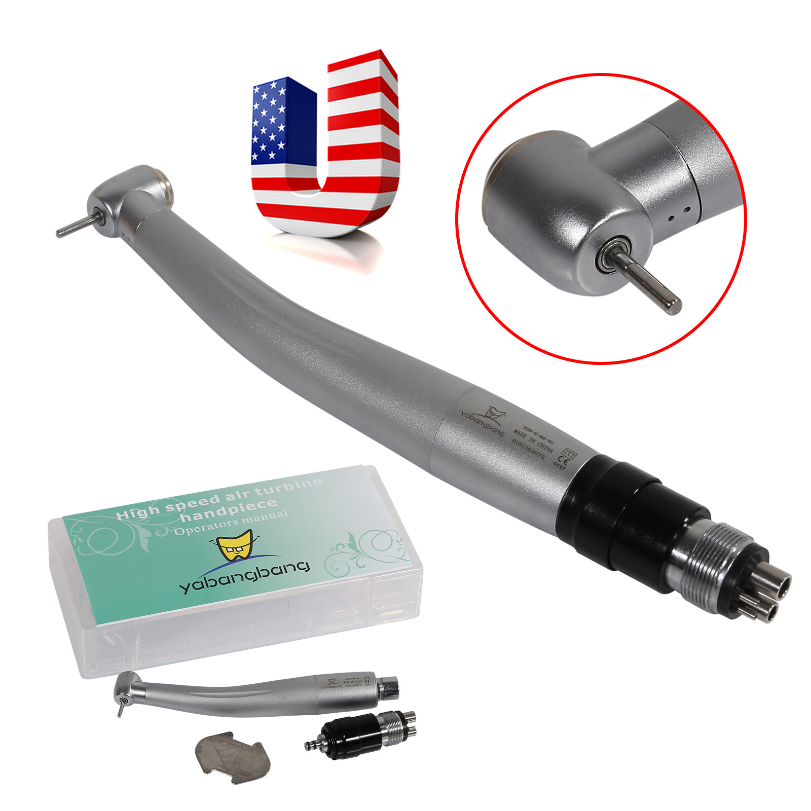 1-10pcs NSK Style Dental High Speed Turbine Handpiece + 4 Hole Quick Coupling DL