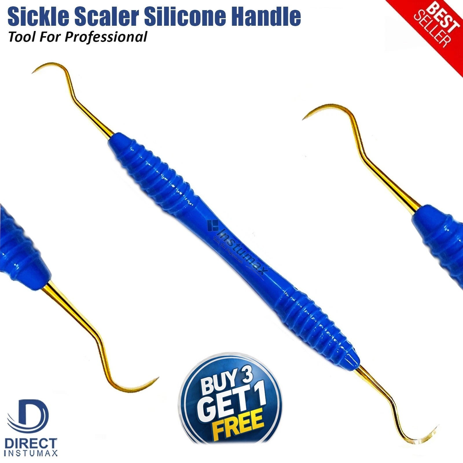 Sickle Scaler H6/H7 Dental Anterior Posterior Periodontal Silicone Handle