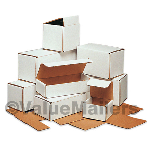 150 – 11 1/2 x 3 1/2 x 3 1/2 White Corrugated Shipping Packing Box Boxes Mailers