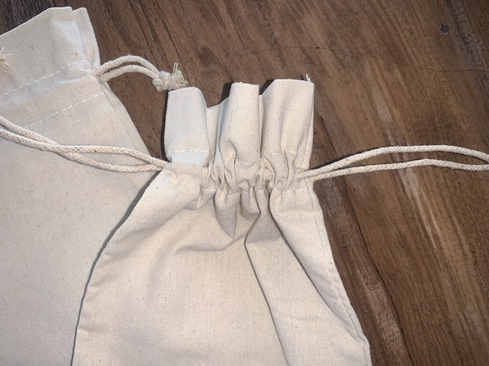 10”x 6”Cotton Double Drawstring Reusable Storage Natural 100% Cotton Muslin Bags
