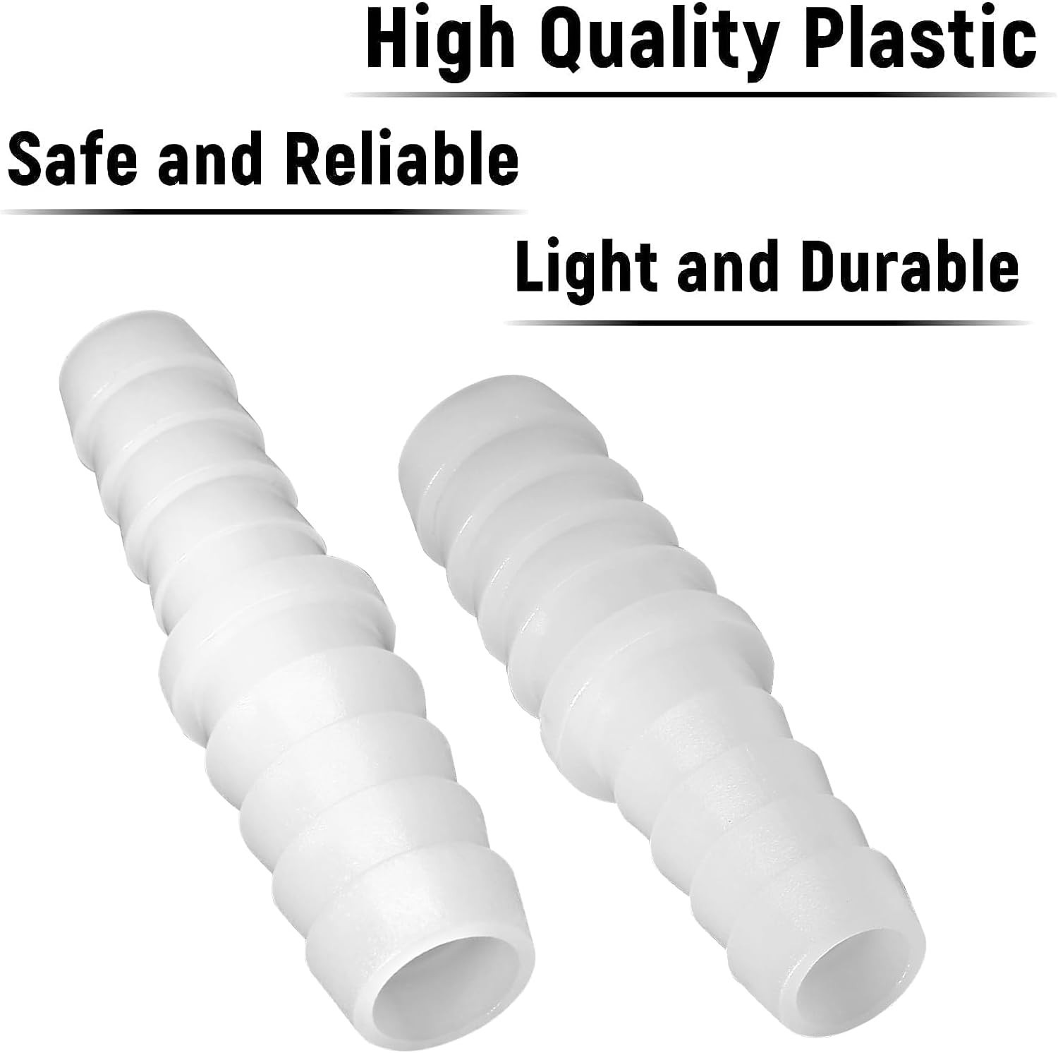 5 Pcs Plastic Hose Barb Reducer Fitting, 3/8″ to 5/16″ Hose Barb Union Adapter C