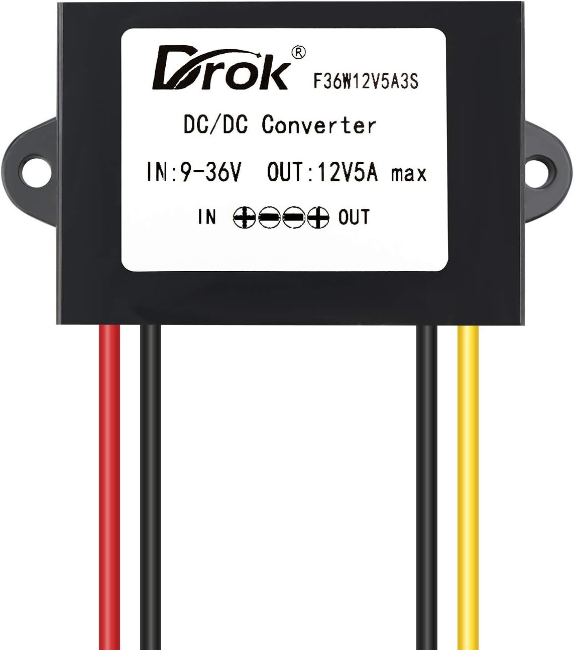 DC-DC Stabilizer, 9V-36V to 12V Boost Buck Converter 5A 60W Waterproof Auto S…