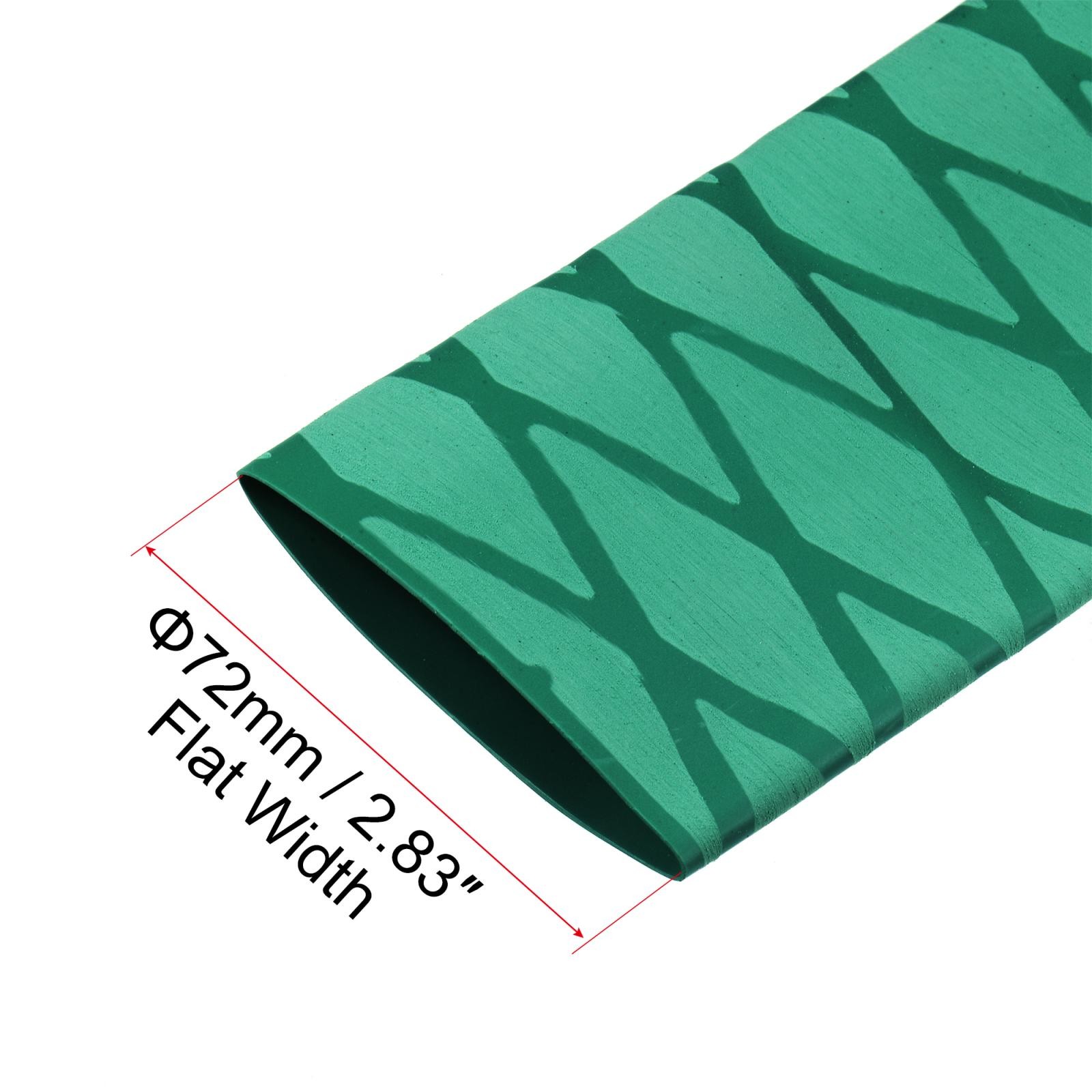 Heat Shrink Wrap Tubing 45mm Dia 72mm Flat 3.3ft 1.8:1 rate Green