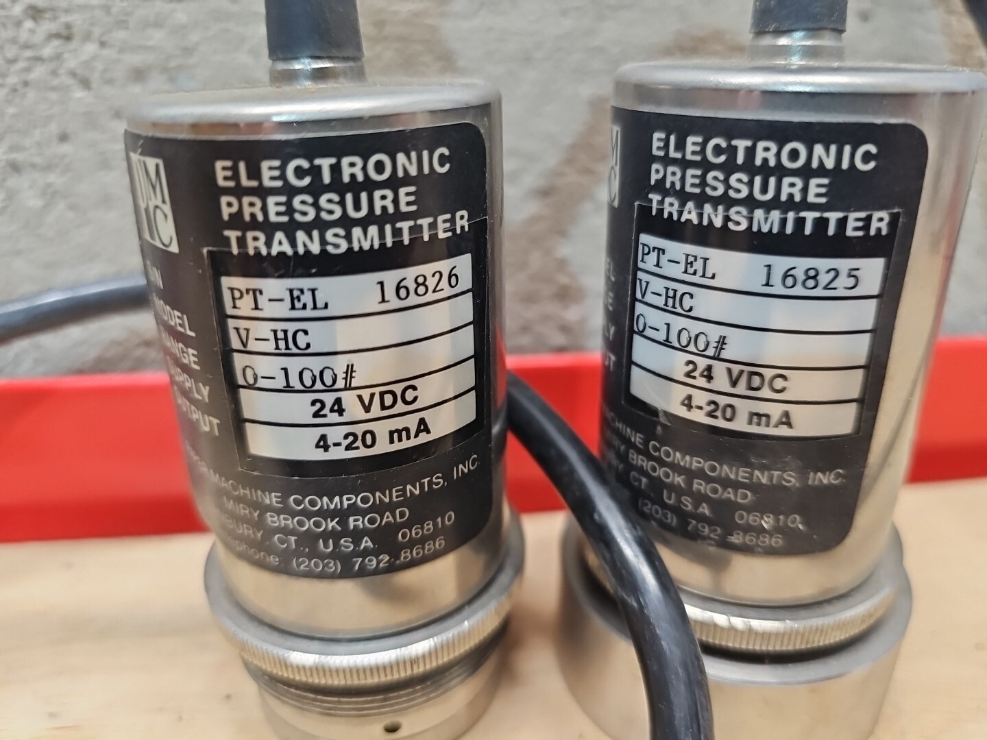 PMC V-HC ELECTRONIC PRESSURE TRANSMITTER 24 VDC 0-100# FREE SHIPPING☆LOT OF 2☆