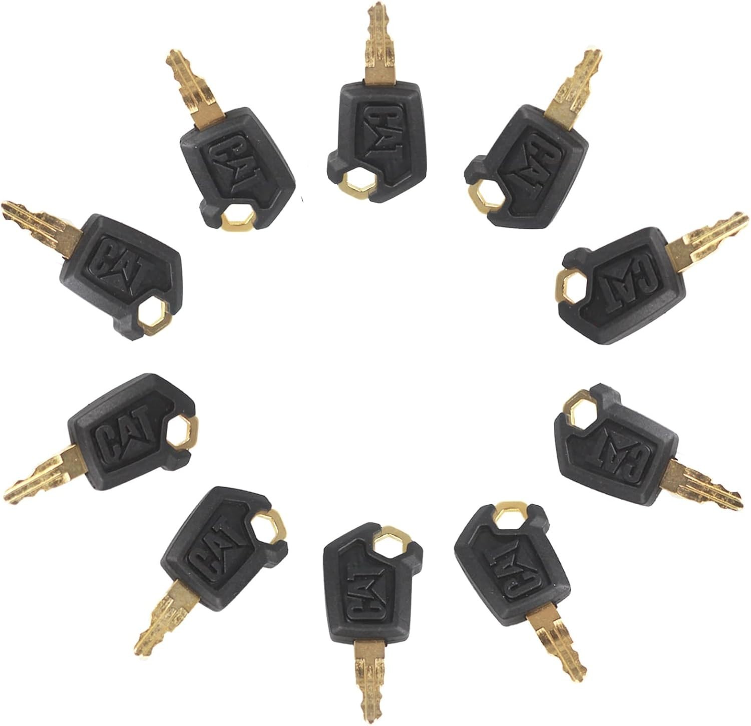10 Piece Key Set for Heavy Machinery, Compatible with Various Equipment Models