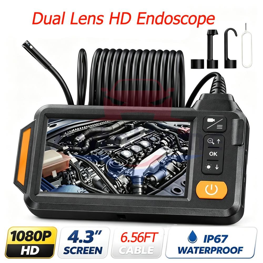 Endoscope Camera with Light, 1920P HD Borescope Camera with 8 LED Lights 6.56ft