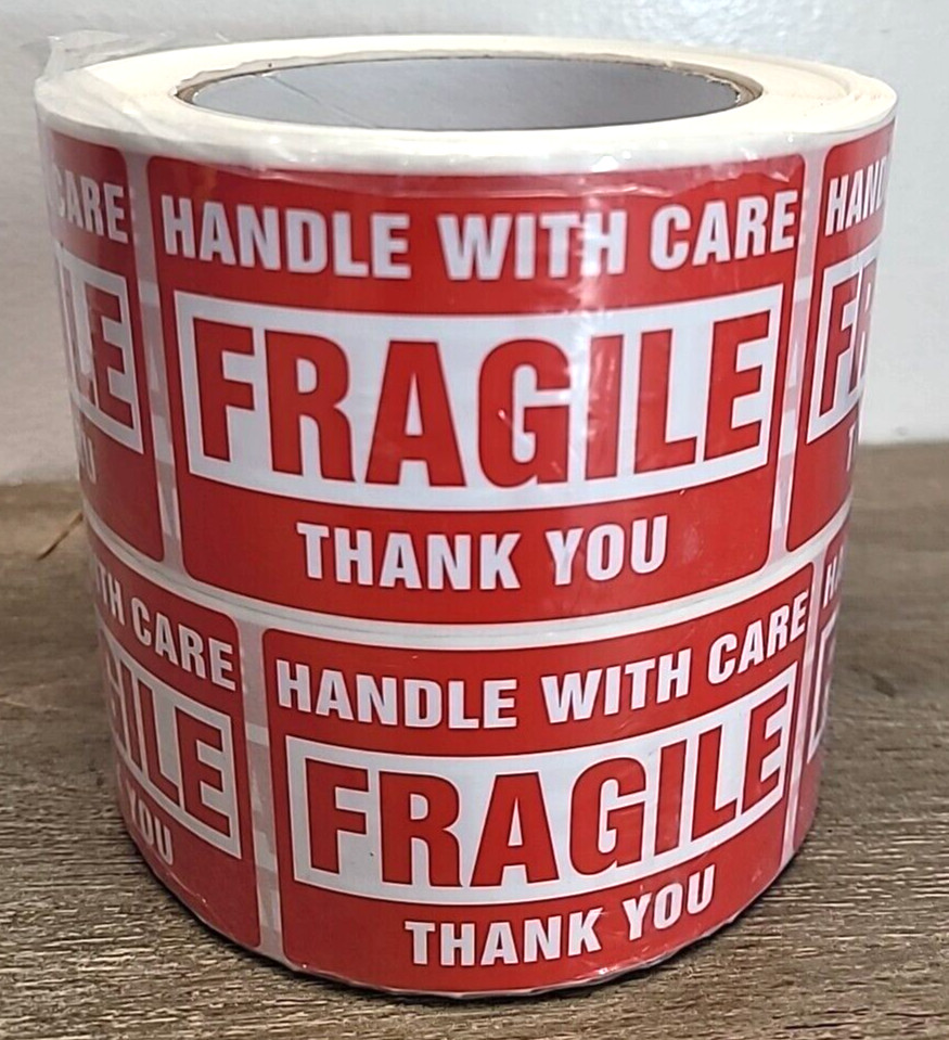 Fragile Stickers 2 Rolls Of 500 2×3 Fragile Label Sticker Handle With Care Mail