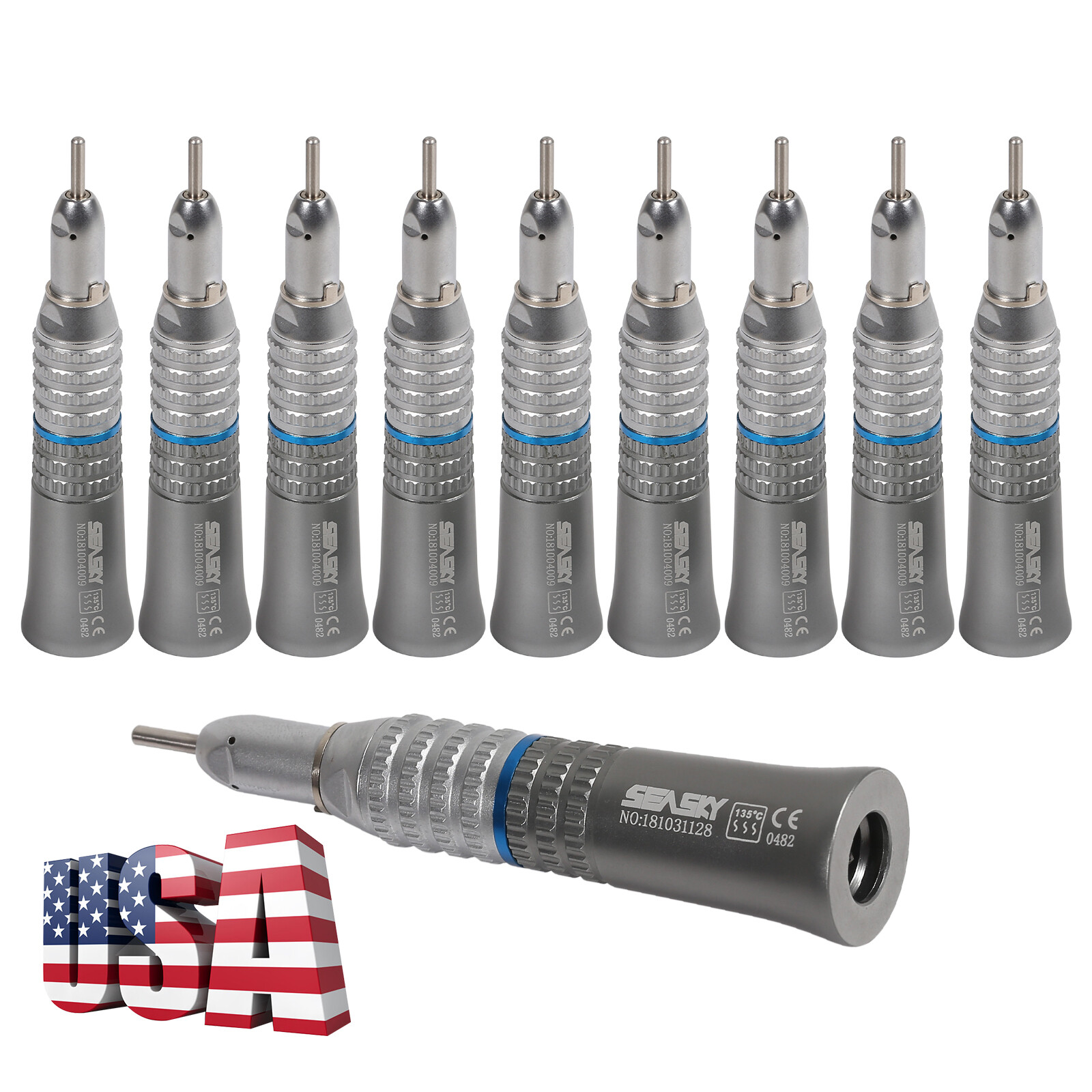 NSK Style E-type Dental Straight Handpiece Slow Low Speed Nosecone Attach AB