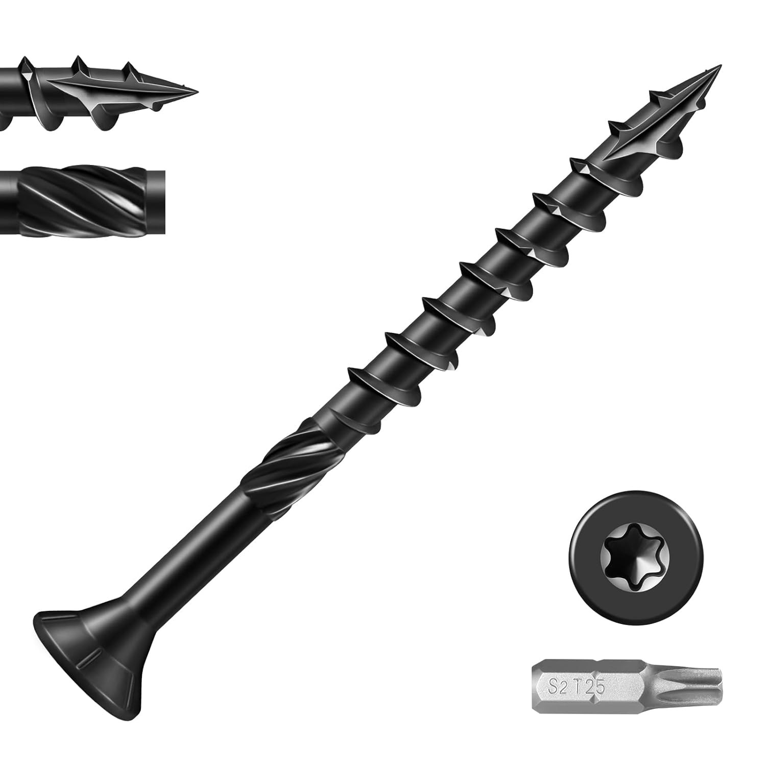 #10 Deck Screws 3-1/2 Inch Exterior Decking Wood Screws Heavy-Duty Outdoor Torx