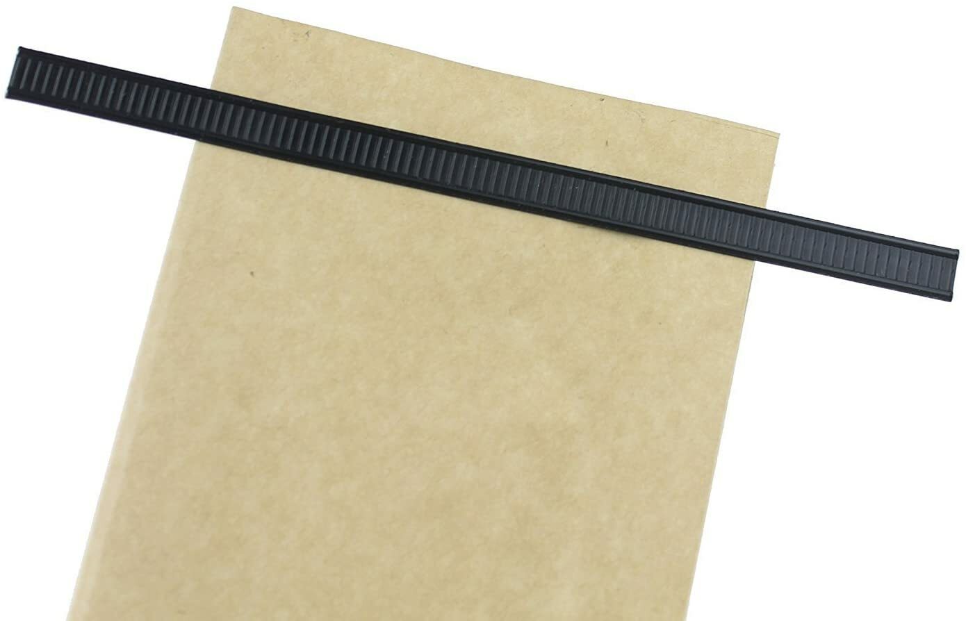 Peel-and-Stick Tin Tie for Coffee bag or Nose Bridge – 100 Pack ,Black, 7 inch,