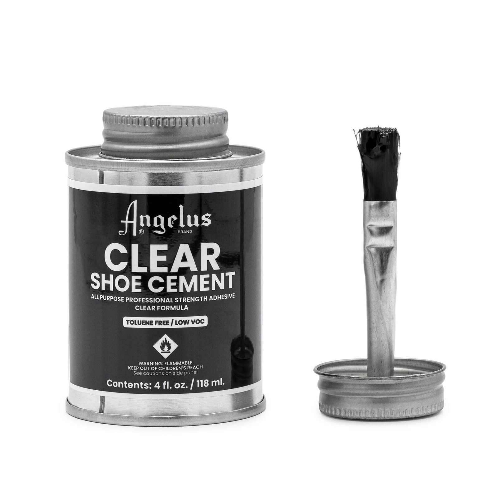 Clear Shoe Cement – 4 oz Professional-Strength Glue Quick Drying Contact Adhe…