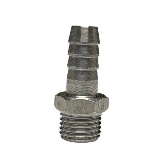 M14X1.5 Male Thread To 10mm 3/8” Hose Barb Stainless Steel Fitting Adapter